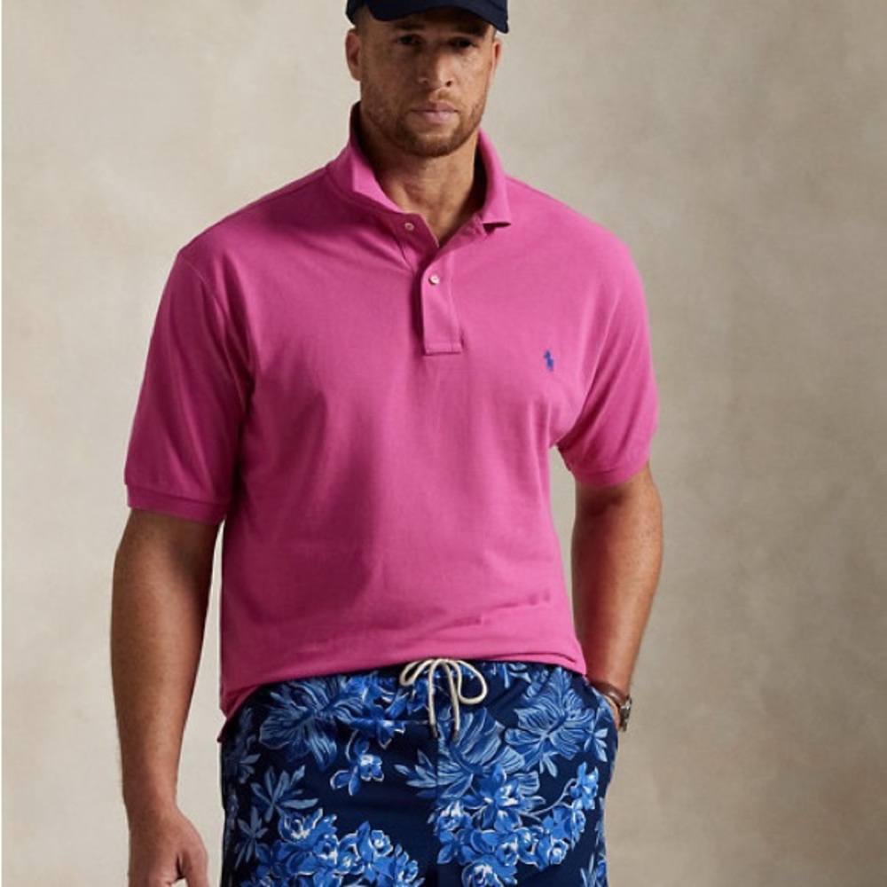 Polo Ralph Lauren The Iconic Mesh Polo Shirt in peony
